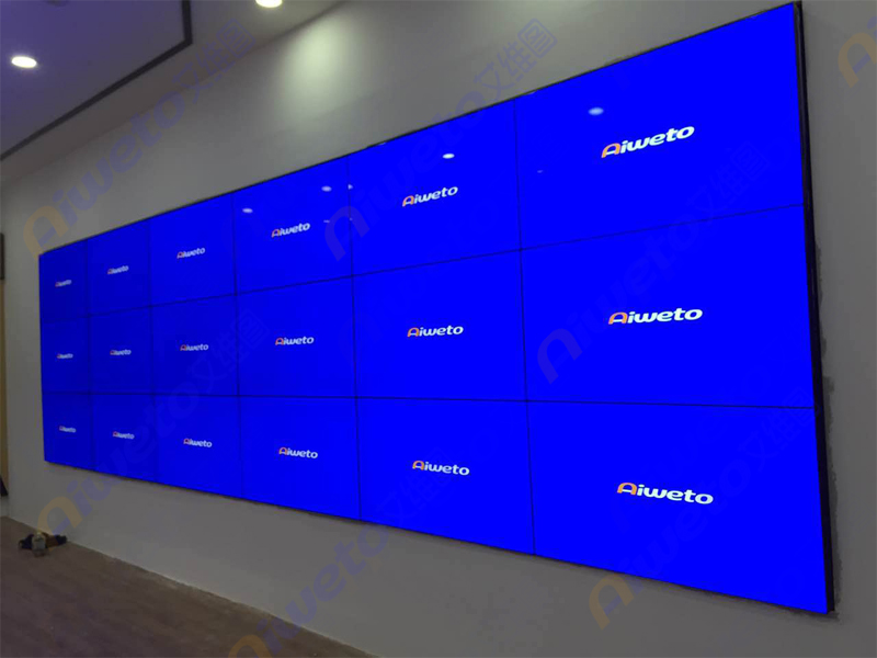 重慶市江北區(qū)金科.天元道售樓中心:18臺(tái)55寸3.5mm拼接屏單元